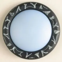 Kracherpreis Kunststoffknopf mit eingraviertem Ornament am Rand mit Öse – Größe: 34mm – Farbe: marineblau – Art.Nr. 400099