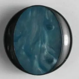 Billig Kunststoffknopf wunderschön marmoriert – Größe: 20mm – Farbe: blau – Art.Nr. 280435