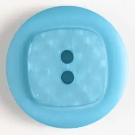 Polyesterknopf, mit quadratischer Erhöhung um 2 Knopflöcher – Größe: 25mm – Farbe: blau – Art.Nr. 370454 Billig