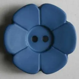 Neue Kollektion Quiltingknopf in Form einer hübschen Blume – Größe: 28mm – Farbe: blau – Art.Nr. 289084