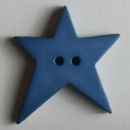 Quiltingknopf in Form eines asymmetrischen Sternes – Größe: 28mm – Farbe: blau – Art.Nr. 259059 Sonderangebot