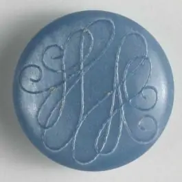 Jetzt Kaufen Kunststoffknopf mit eingraviertem Ornament – Größe: 18mm – Farbe: blau – Art.Nr. 251236