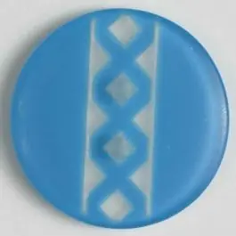 Kunststoffknopf mit Musterstreifen – Größe: 23mm – Farbe: blau – Art.Nr. 300592 Letzte Chance