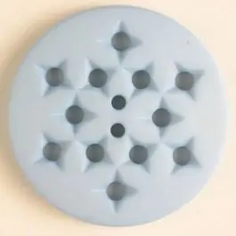 Nur Für Kurze Zeit Kunststoffknopf mit 12 sternförmigen Vertiefungen mit 2 Löchern – Größe: 32mm – Farbe: blau – Art.Nr. 376502