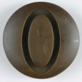 Kunststoffknopf mit ovaler Ausfräsung -Größe: 28mm – Farbe: braun – Art.Nr. 330451 Markenprodukt