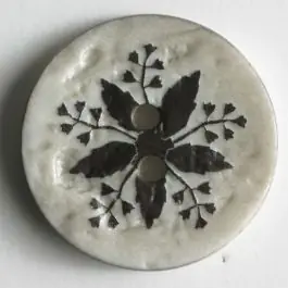 Modeknopf mit aufwändigem Blättermotiv – Größe: 25mm – Farbe: braun – Art.Nr. 320549 Mengenrabatt