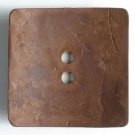 Modeknopf quadratisch, Strukturoberfläche, 2 Loch – Größe: 60mm – Farbe: braun – Art.Nr. 470015 Direkt Vom Hersteller