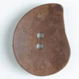 Modeknopf Tropfenform, Strukturoberfläche, 2 Loch -Größe: 50mm – Farbe: braun – Art.Nr. 460011 Top-Preis