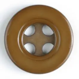 Saisonangebot Kunststoffknopf mit 4 halbrunden Löchern -Größe: 40mm – Farbe: braun – Art.Nr. 400108