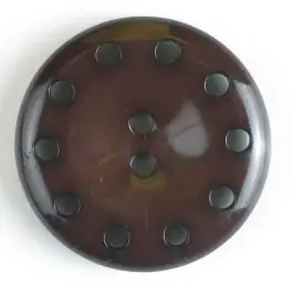 Top-Angebot Kunststoffknopf mit 10 Löchern für freie Fantasie – Größe: 38mm – Farbe: braun – Art.Nr. 380181