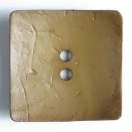 Neue Kollektion Modeknopf quadratisch, Strukturoberfläche, 2 Loch – Größe: 60mm – Farbe: braun – Art.Nr. 410048