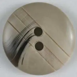 Kunststoffknopf mit dunklem Wedel – Größe: 25mm – Farbe: beige – Art.Nr. 320519 Ab Werk