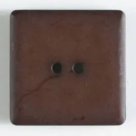 Exklusiv Kunststoffknopf, schlicht quadratisch – Größe: 25mm – Farbe: braun – Art.Nr. 318502