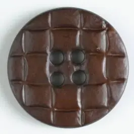 Garantierte Lieferung Kunststoffknopf, rund gitterartig eingekerbt – Größe: 30mm – Farbe: braun – Art.Nr. 340886