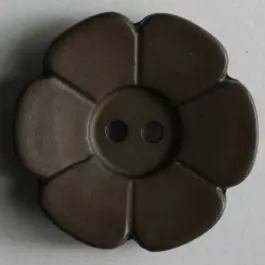 Schnäppchen Quiltingknopf in Form einer hübschen Blume – Größe: 28mm – Farbe: braun – Art.Nr. 289081