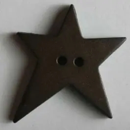 Quiltingknopf in Form eines asymmetrischen Sternes – Größe: 28mm – Farbe: braun – Art.Nr. 259056 Expressversand
