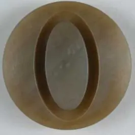 Kunststoffknopf mit ovaler Ausfräsung – Größe: 20mm – Farbe: beige – Art.Nr. 270485 Geld-Zurück-Garantie