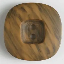 2-loch Kunststoffknopf marmoriert mit viereckiger Vertiefung – Größe: 34mm – Farbe: beige – Art.Nr. 400072 Nur Heute