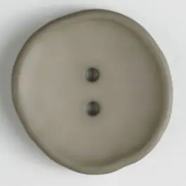 Letzte Chance Kunststoffknopf unregelmäßig runde Form mit 2 Löchern – Größe: 38mm – Farbe: beige – Art.Nr. 384517