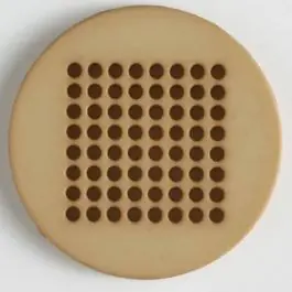 Top-Angebot Stickknopf mit 64 Löchern zur phantasievollen Gestaltung – Größe: 40mm – Farbe: beige – Art.Nr. 380147