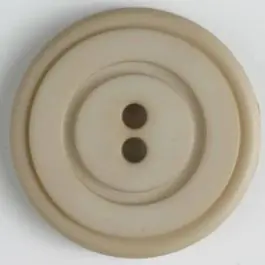 Kunststoffknopf mit ringförmiger Vertiefung mit 2 Löchern – Größe: 34mm – Farbe: beige – Art.Nr. 374516 Garantierte Lieferung