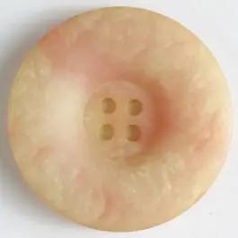 Top-Angebot 4-loch Kunststoffknopf marmoriert mit runder Vertiefung – Größe: 34mm – Farbe: beige – Art.Nr. 400066
