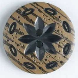 Echt Modeknopf – Größe: 30mm – Farbe: schwarz – Art.-Nr.: 340807