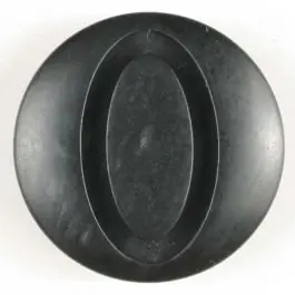Expressversand Kunststoffknopf mit ovaler Ausfräsung -Größe: 20mm – Farbe: schwarz – Art.Nr. 270484