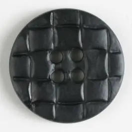 Knallerangebot Kunststoffknopf, rund, gitterartig eingekerbt – Größe: 30mm – Farbe: schwarz – Art.Nr. 340884