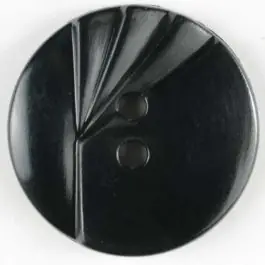 Neu Modeknopf mit geometrischen Einkerbungen – Größe: 28mm – Farbe: schwarz – Art.Nr. 330133