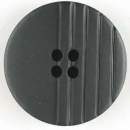 Modeknopf mit halbseitig eingravierten Linien – Größe: 28mm – Farbe: schwarz – Art.Nr. 310101 Markenprodukt