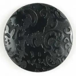 Jetzt Kaufen Modeknopf mit außergewöhnlichem Muster – Größe: 23mm – Farbe: schwarz – Art.Nr. 250575