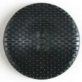 Premium Modeknopf mit gestrichelten Linien, 2 Loch – Größe: 38mm – Farbe: schwarz – Art.Nr. 350047