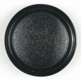 Top-Qualität Modeknopf gehämmert, mit glattem Rand – Größe: 18mm – Farbe: schwarz – Art.Nr. 230496