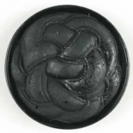 Original Modeknopf mit verflochtener Struktur – Größe: 23mm – Farbe: schwarz – Art.Nr. 270304