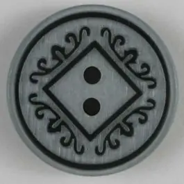 Mega-Angebot Kunststoffknopf mit schönem Design – Größe: 23mm – Farbe: grau – Art.Nr. 300594