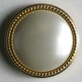 Kunststoffknopf – Größe: 23mm – Farbe: weiß mit Goldrand – Art.Nr. 320106 Sichere Zahlung