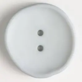 Letzte Chance Kunststoffknopf unregelmäßig runde Form mit 2 Löchern – Größe: 38mm – Farbe: grau – Art.Nr. 384516