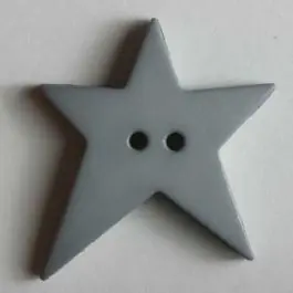 Quiltingknopf in Form eines asymmetrischen Sternes – Größe: 28mm – Farbe: grau – Art.Nr. 259052 Exklusiv