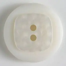 Polyesterknopf, mit quadratischer Erhöhung um 2 Knopflöcher – Größe: 25mm – Farbe: weiß – Art.Nr. 370451 Online Kaufen