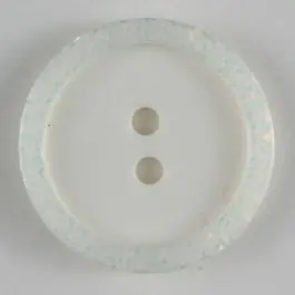 Kunststoffknopf schlicht mit gepunktetem Rand – Größe: 20mm – Farbe: weiß – Art.Nr. 270458 Mengenrabatt