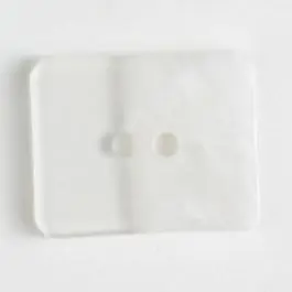 2-loch Kunststoffknopf viereckig, halbseitig marmoriert – Größe: 23mm – Farbe: weiss – Art.Nr. 340865 Neu Im Sortiment