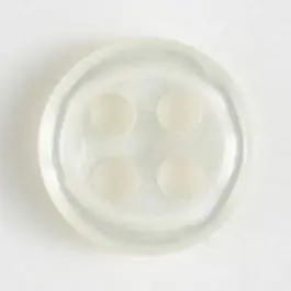 Weltweiter Versand Kunststoffknopf mit 4 großen Löchern – Größe: 11mm – Farbe: weiß – Art.Nr. 170255