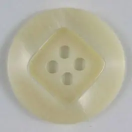 Kunststoffknopf mit quadratischer Ausfräsung – Größe: 13mm – Farbe: weiß – Art.Nr. 180970 Im Trend