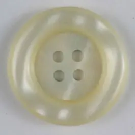 Bestpreis Kunststoffknopf mit Wulstrand, 4 Loch – Größe: 15mm – Farbe: weiß – Art.Nr. 190818