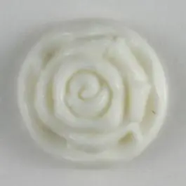 Modeknopf Rosenform – Größe: 11mm – Farbe: weiß – Art.Nr. 180627 Finale Aktion