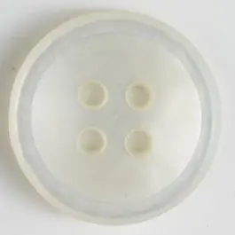 Exklusiv 4-loch Kunststoffknopf mit schmalem Rand – Größe: 28mm – Farbe: weiss – Art.Nr. 370337