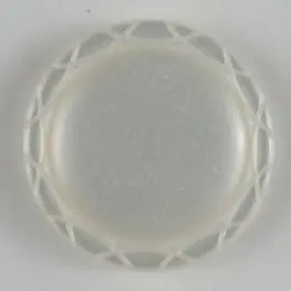 Schnäppchen Kunststoffknopf mit dekorativem Rand – Größe: 15mm – Farbe: weiß – Art.Nr. 230600