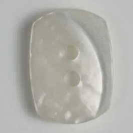 Kunststoffknopf asymmetrisch oval, 2 Loch – Größe: 18mm – Farbe: weiß – Art.Nr. 251503 Kostenloser Rückversand