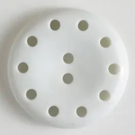 Kunststoffknopf mit 10 Löchern für freie Fantasie – Größe: 38mm – Farbe: weiss – Art.Nr. 380178 Ausverkauf